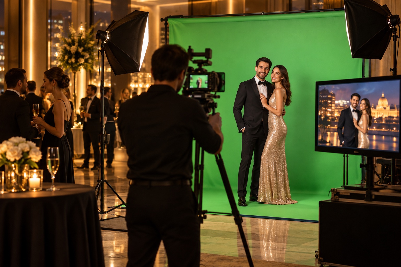 Visuel d’illustration : Location de photobooth fond vert