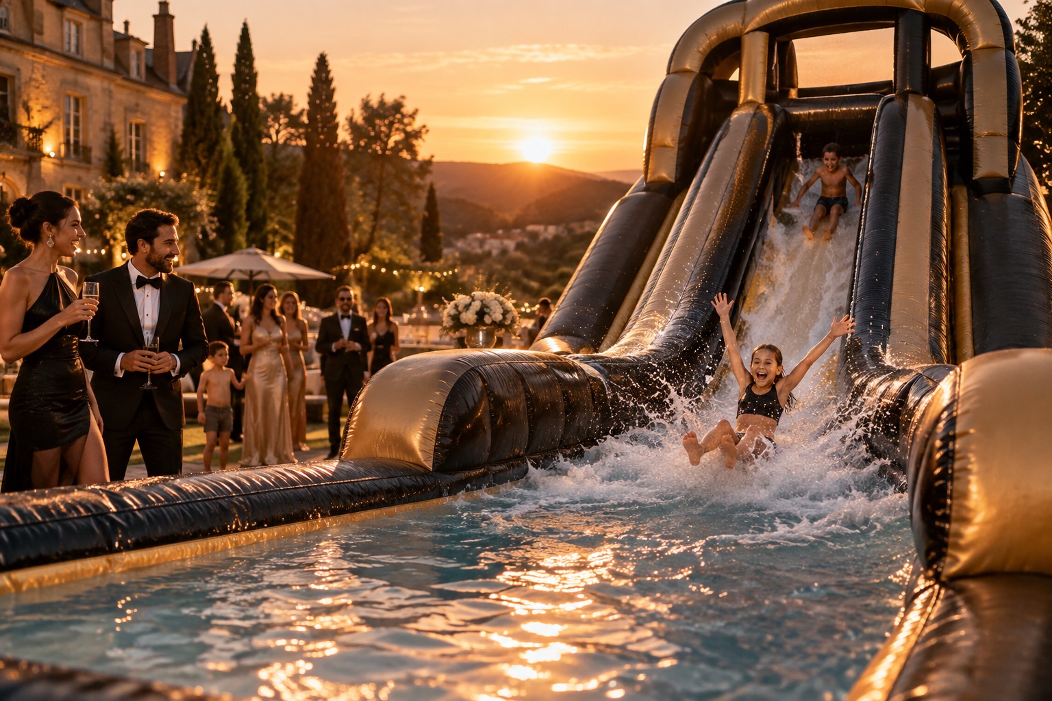 Visuel d’illustration : Location de toboggan aquatique gonflable